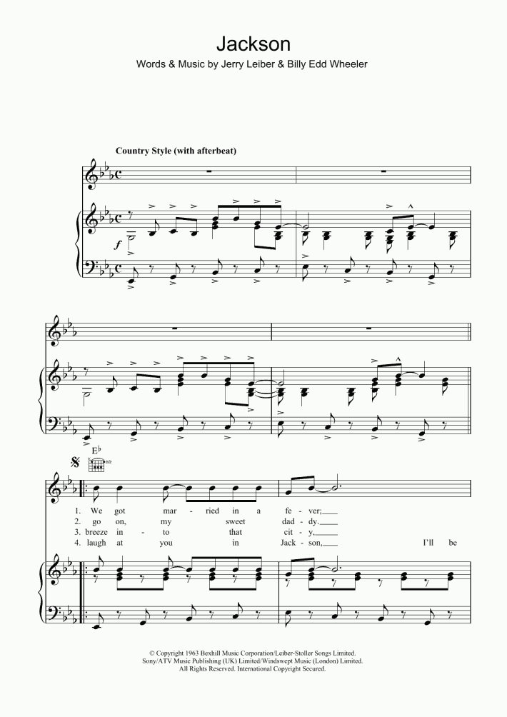 Jackson Piano Sheet Music | OnlinePianist