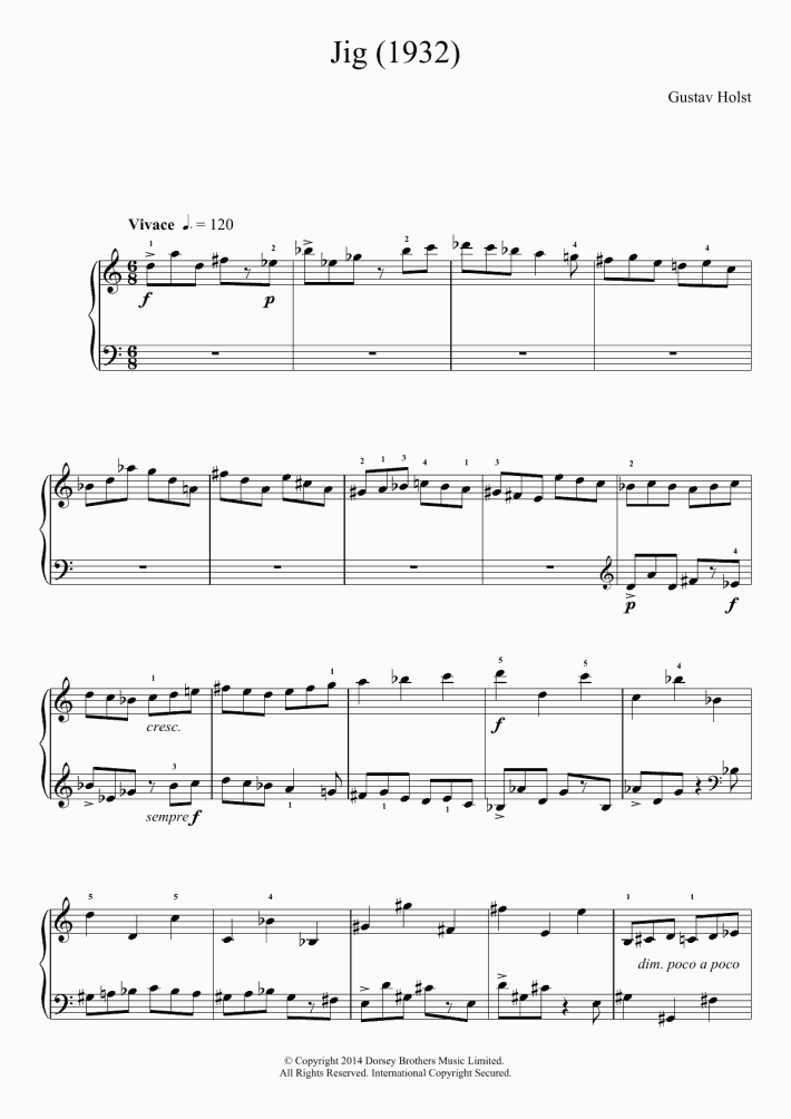 Jig Piano Sheet Music OnlinePianist