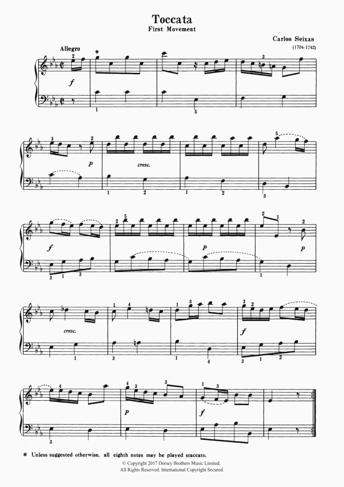 Toccata Piano Sheet Music OnlinePianist