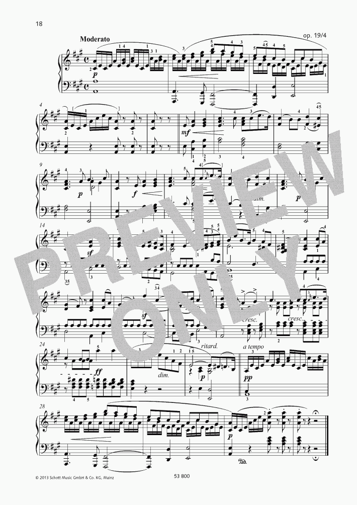 Moderato Piano Sheet Music OnlinePianist