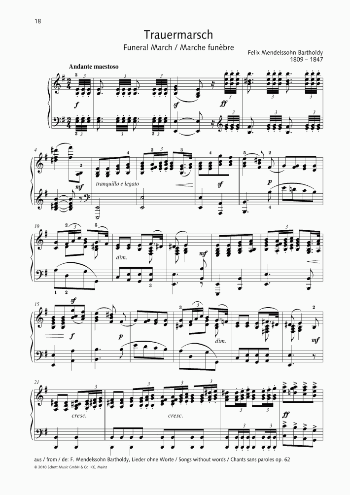 Funeral March Piano Sheet Music OnlinePianist