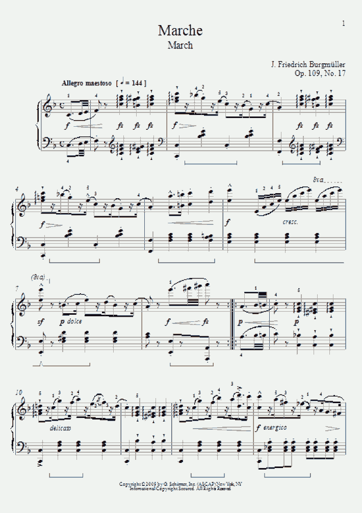 March Piano Sheet Music | OnlinePianist