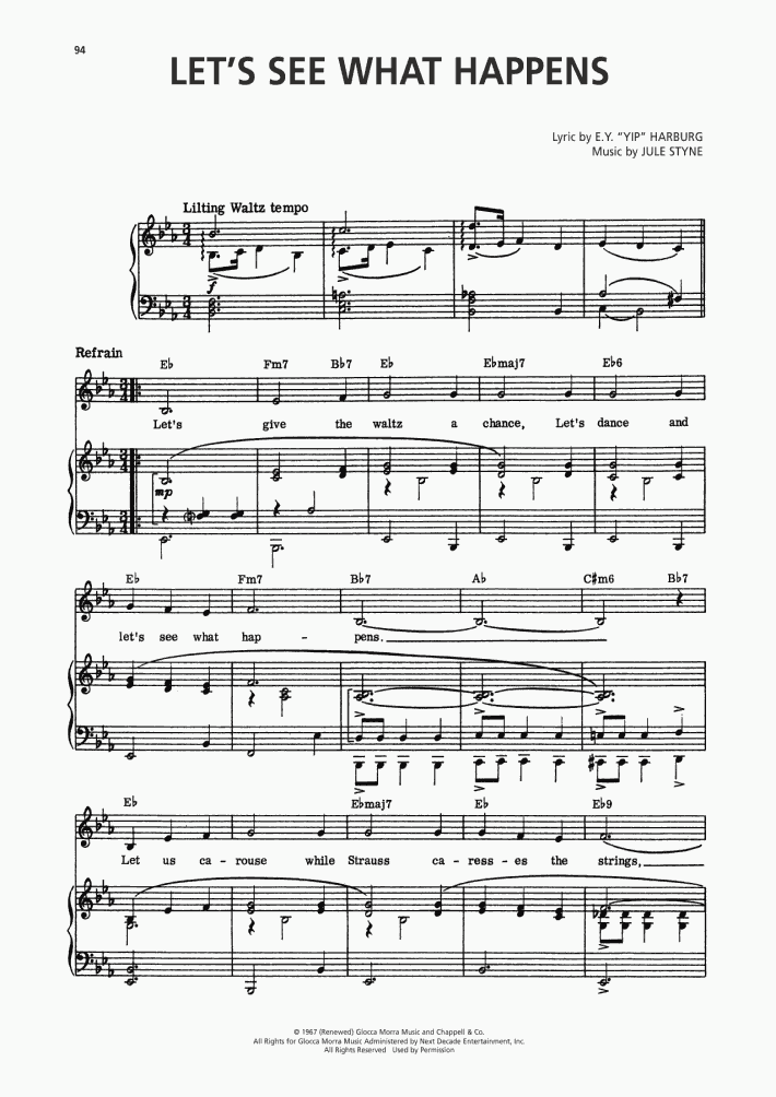 Let's See What Happens Piano Sheet Music