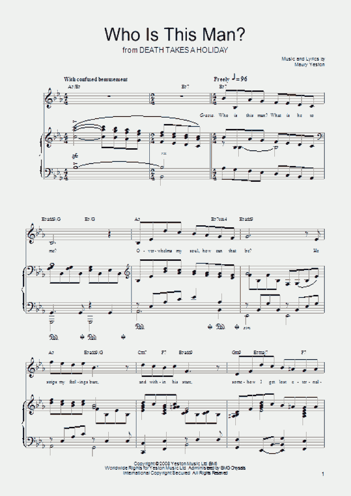 Who Is This Man? Piano Sheet Music | OnlinePianist