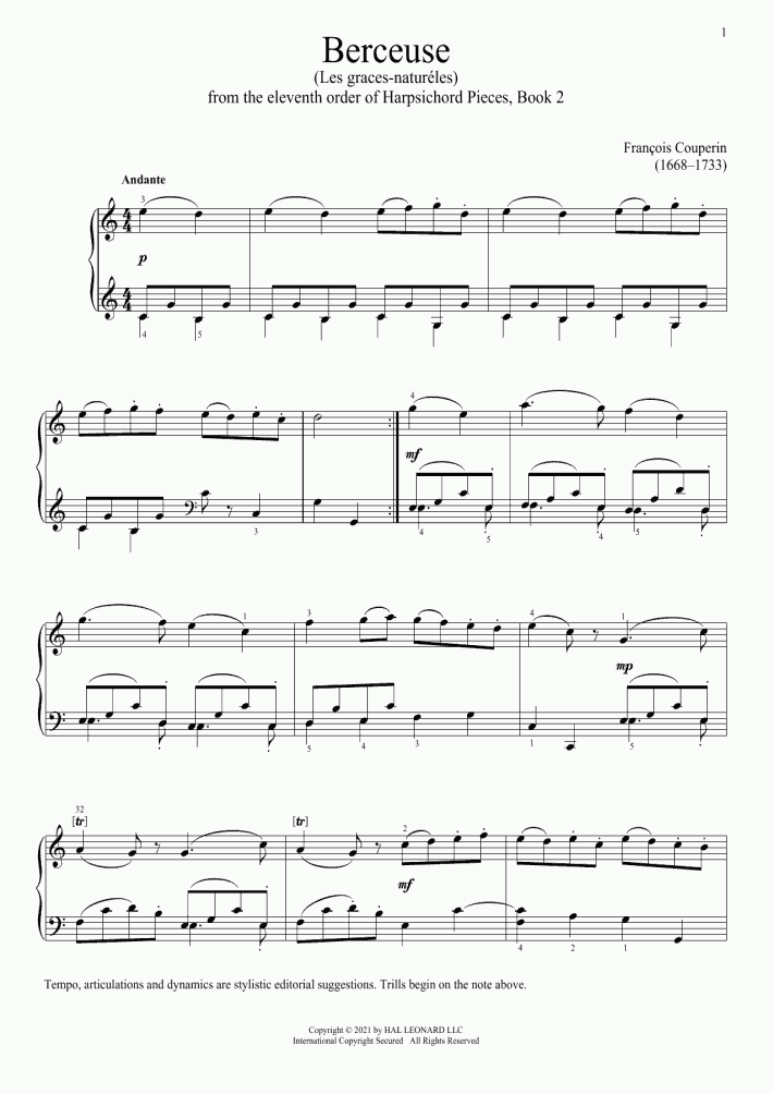 Cradle Song Piano Sheet Music OnlinePianist