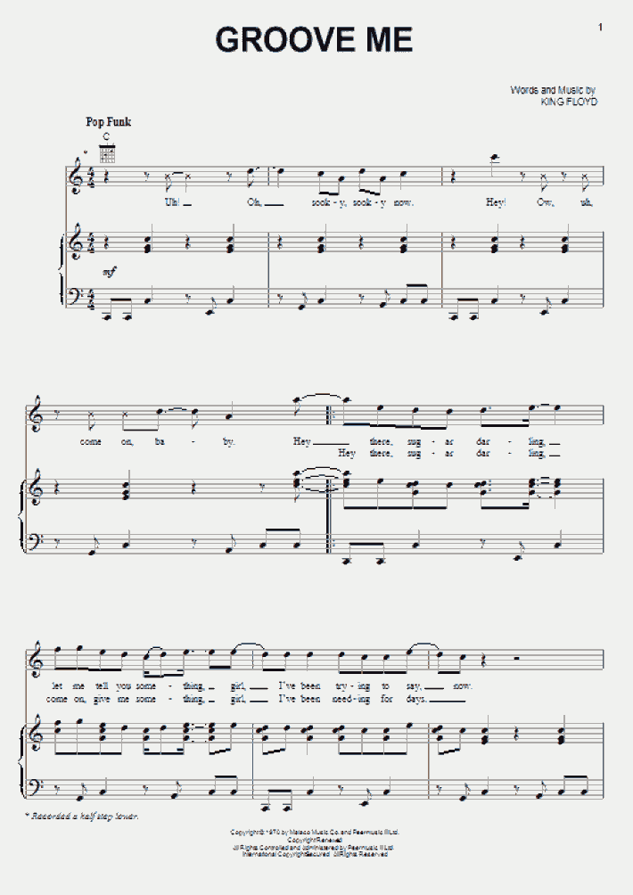 Groove Me Piano Sheet Music OnlinePianist