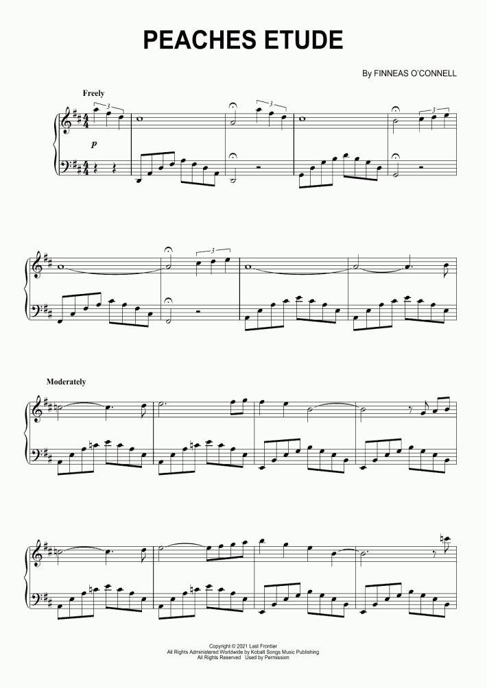 Peaches Etude Piano Sheet Music OnlinePianist