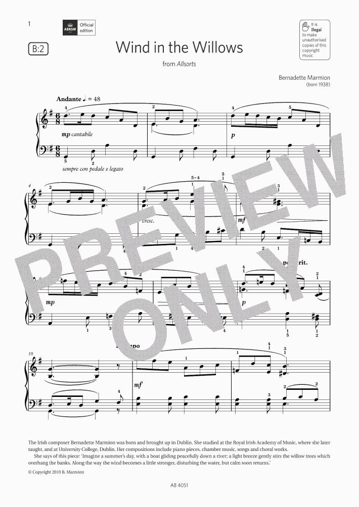 Wind in the Willows Piano Sheet Music OnlinePianist