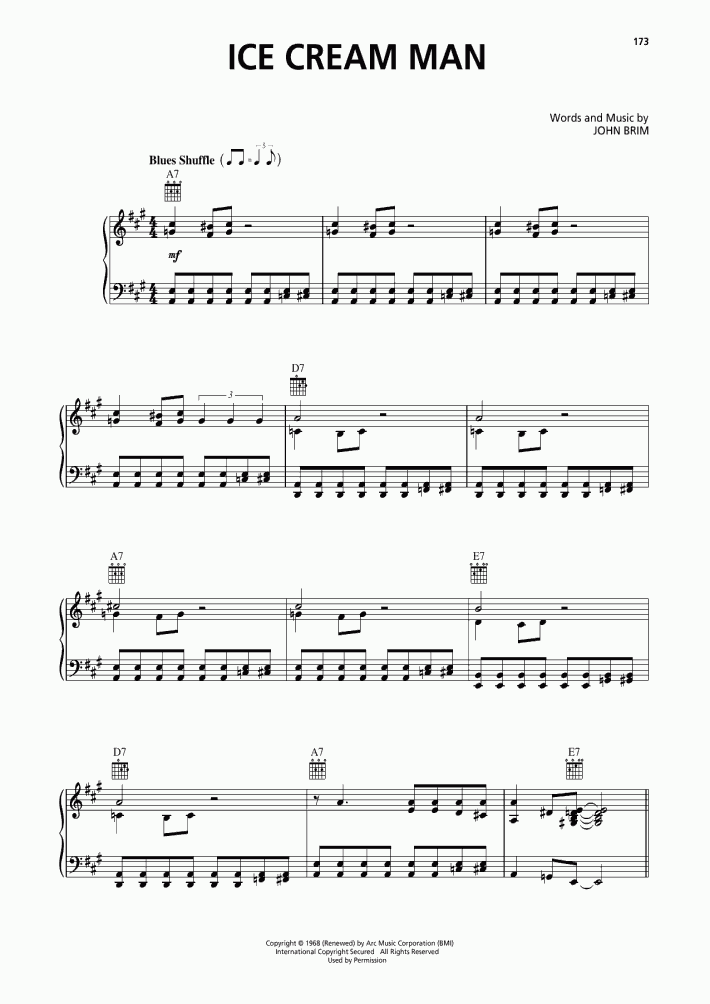 Ice Cream Man Piano Sheet Music OnlinePianist