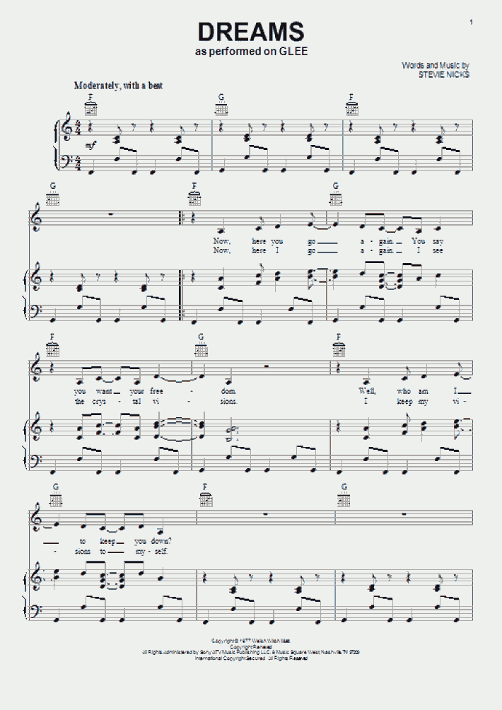 Fleetwood mac sheet music pdf