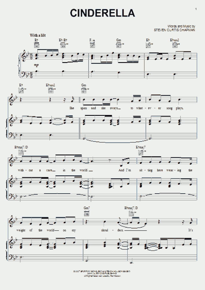 Cinderella Piano Sheet Music | OnlinePianist