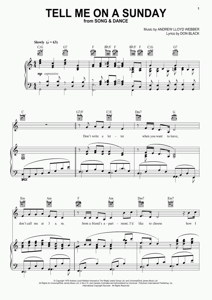 Tell Me On A Sunday Piano Sheet Music OnlinePianist Tell Me On A Sunday Piano Sheet Music OnlinePianist