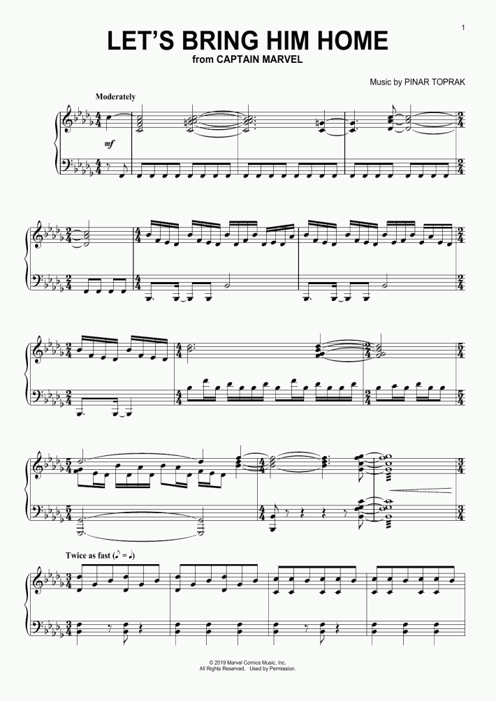 Let's Bring Him Home Piano Sheet Music