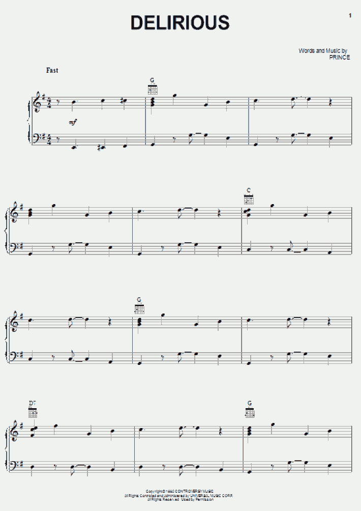 Purple Rain Piano Sheet Music OnlinePianist