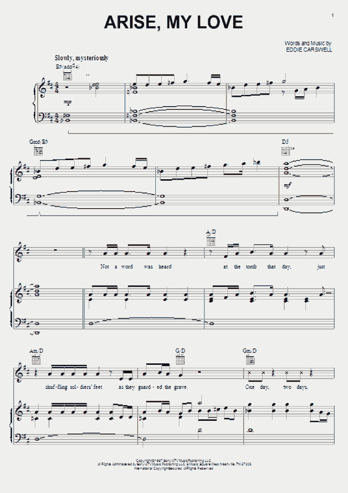 Arise My Love Piano Sheet Music Onlinepianist onlinepianist