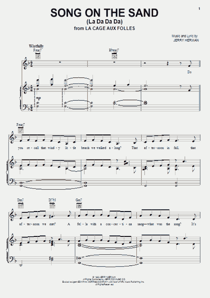 Song On The Sand Piano Sheet Music OnlinePianist