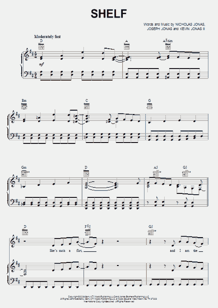 Shelf Piano Sheet Music OnlinePianist