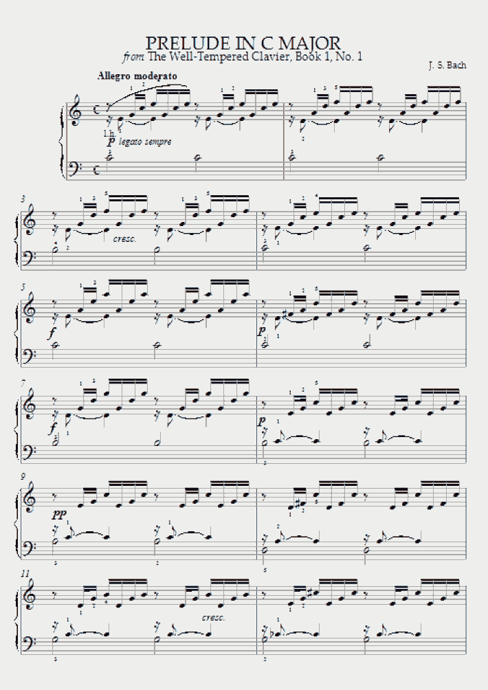 Prelude in C Major Piano Sheet Music OnlinePianist