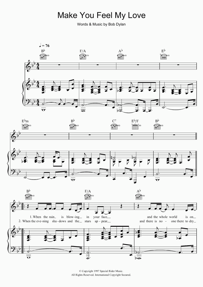 Songs Similar To Make You Feel My Love